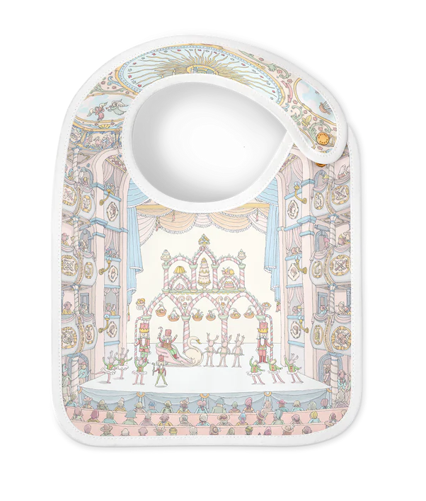 Atelier Choux Nutcracker slabber voorkant met theater en notenkraker dessin