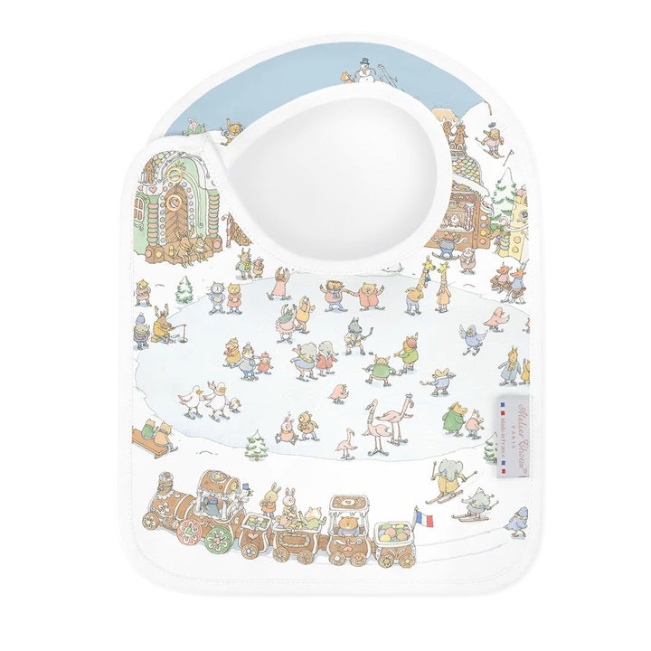 satin bib slabber winter wonderland van atelier choux