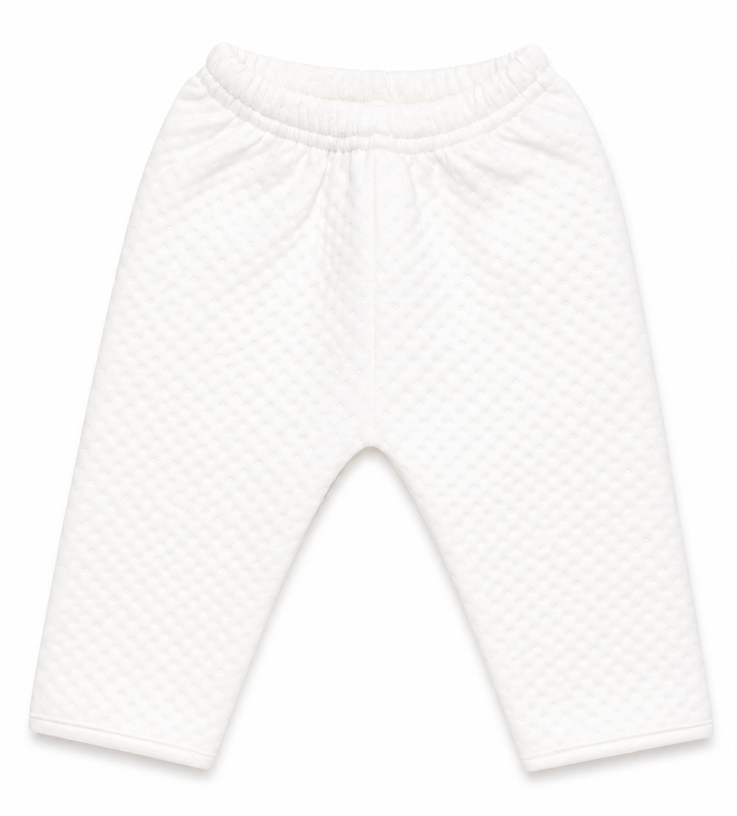 Baby Gi babybroekje offwhite van zachte katoen met subtiele structuur voor baby's.