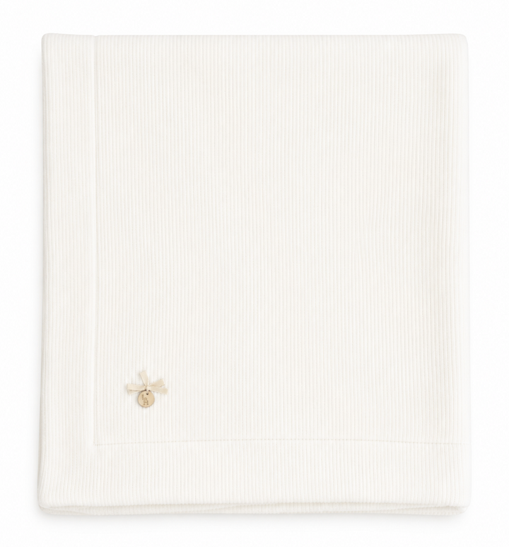 Baby Gi fijn gebreide babydeken offwhite met warme Chamonix voering