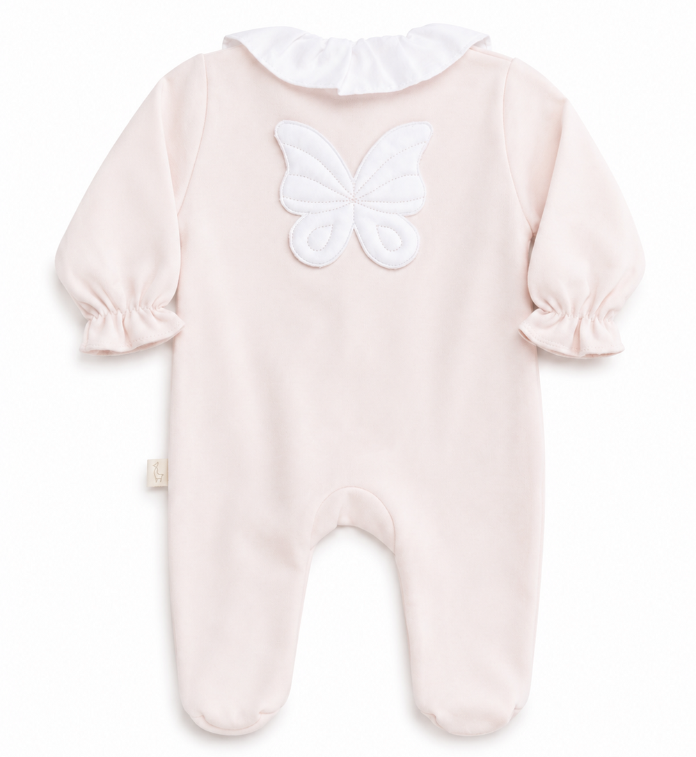 Vlinderdetail Baby Gi Peach Pink babypakje meisjes