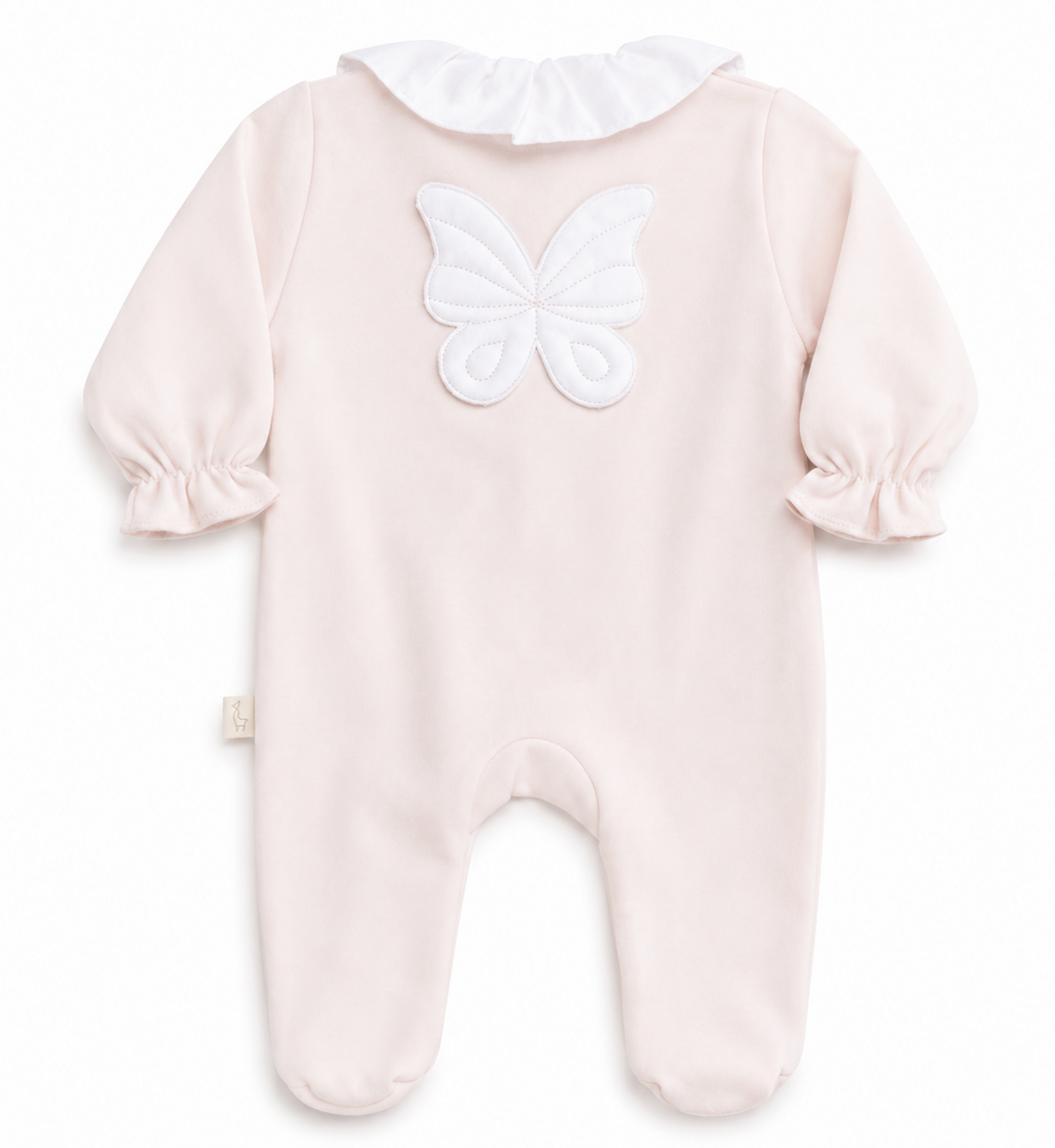 Vlinderdetail Baby Gi Peach Pink babypakje meisjes