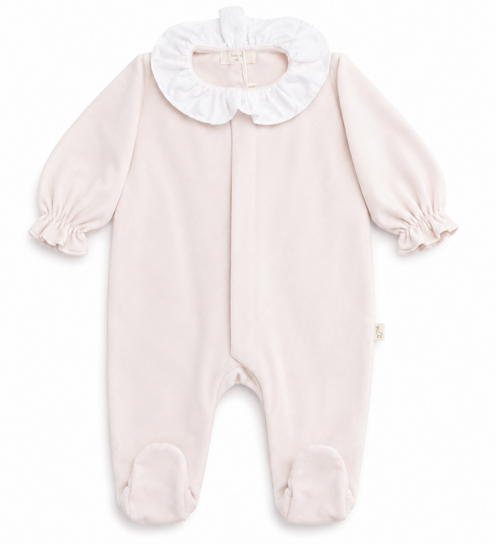 Baby Gi Peach Pink meisjes babypakje met witte kraag