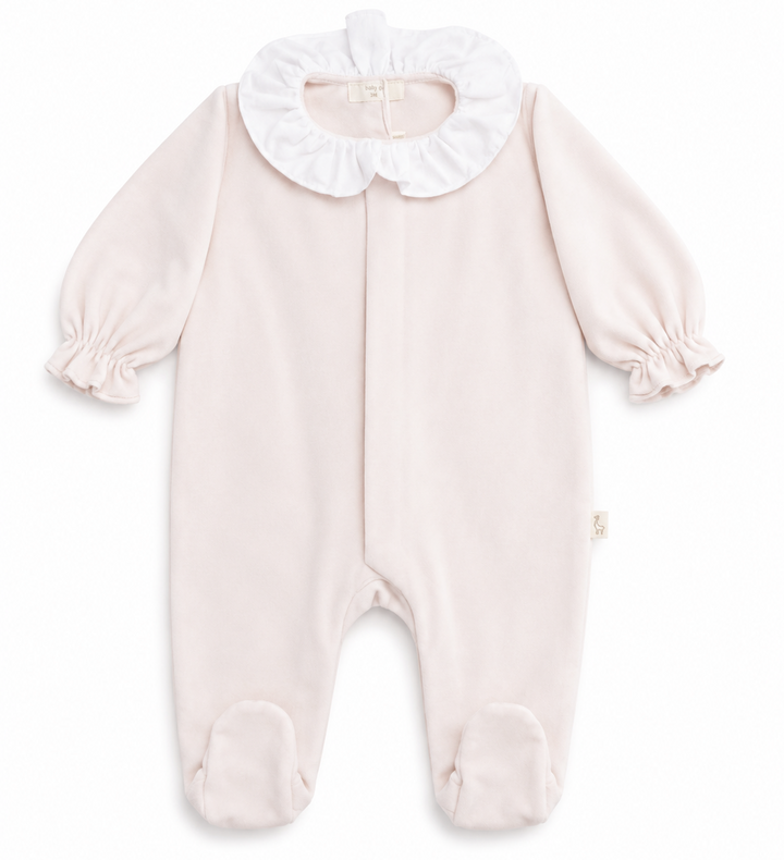 Baby Gi Peach Pink meisjes babypakje met witte kraag