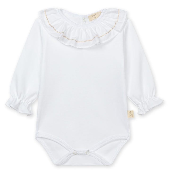 Wit Baby Gi romper met lange mouwen