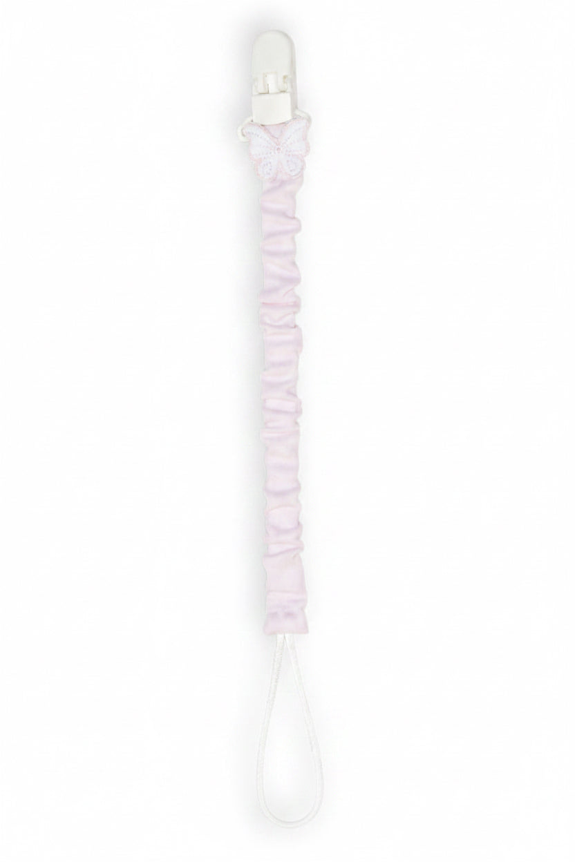 Lichtroze Baby Gi speenkoord met luxe speenclip