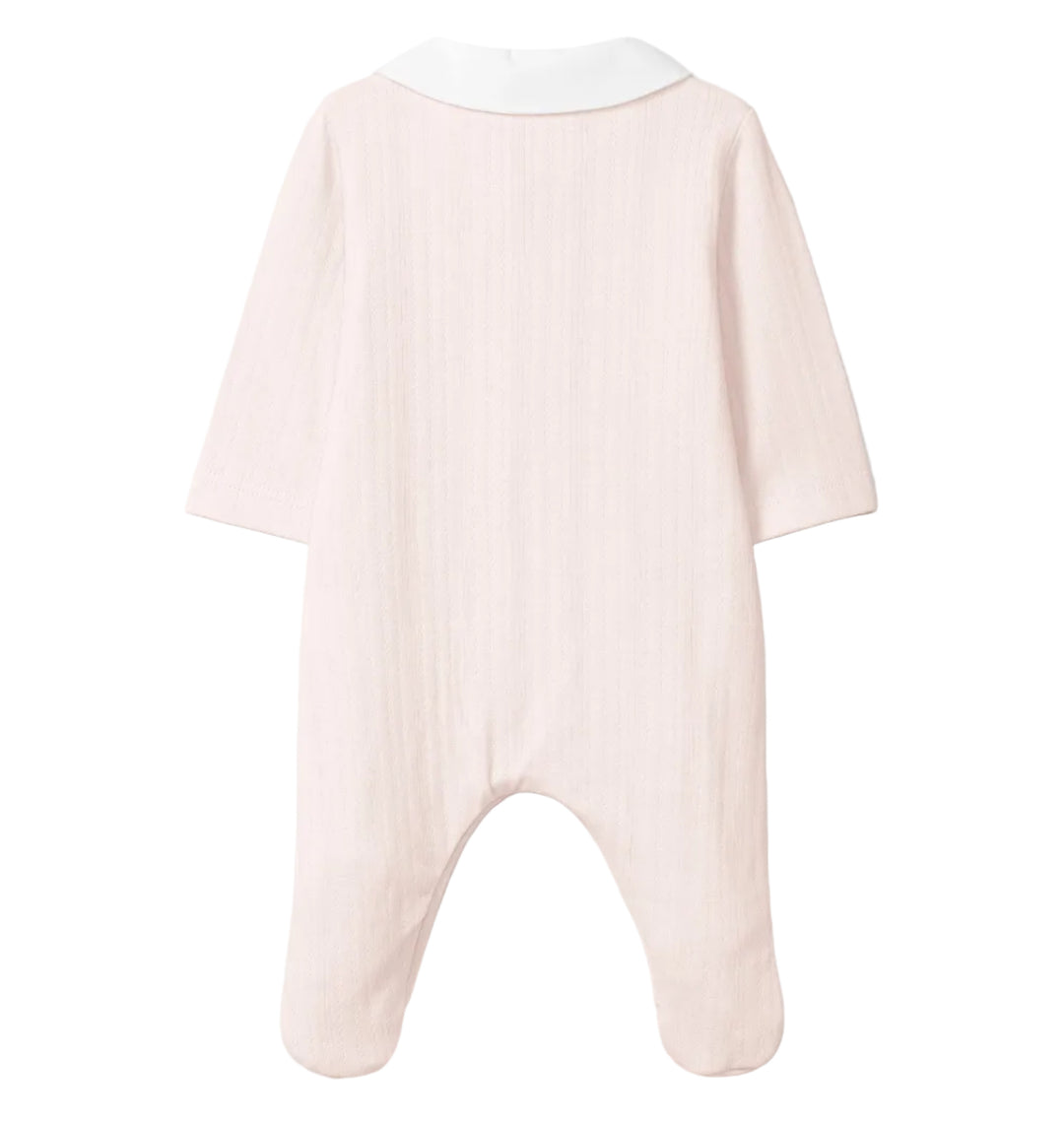 babypakje ajour motief in peach pink - Laranjinha 