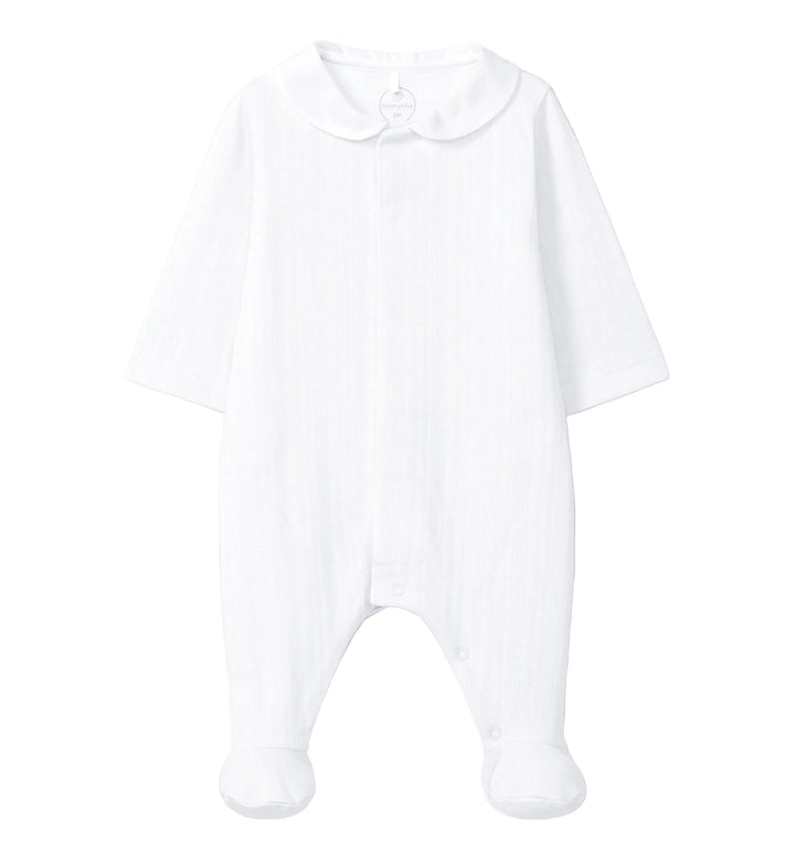 Wit babypakje met ajour details - Laranjinha 