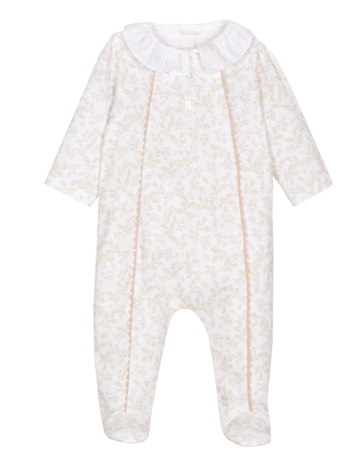 Patachou babypakje van ajour katoen subtiele bladprint