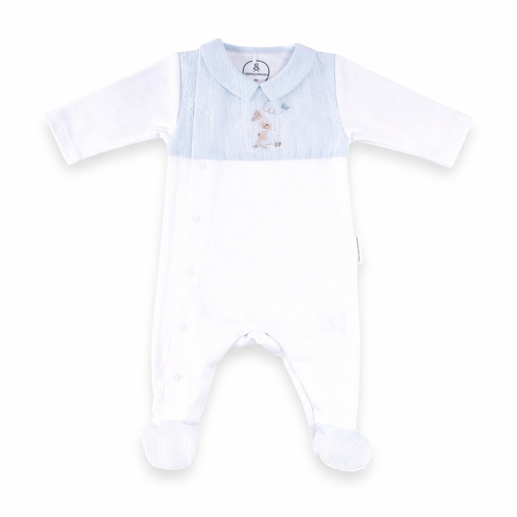 babypakje uit de blue garden party collectie van theophile et patachou