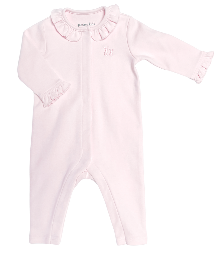 Interlock katoen babypakje zonder voetjes en ruffles van Poetree Kids