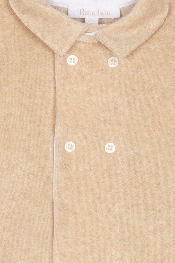 badstof babypakje voorkant i beige van patachou