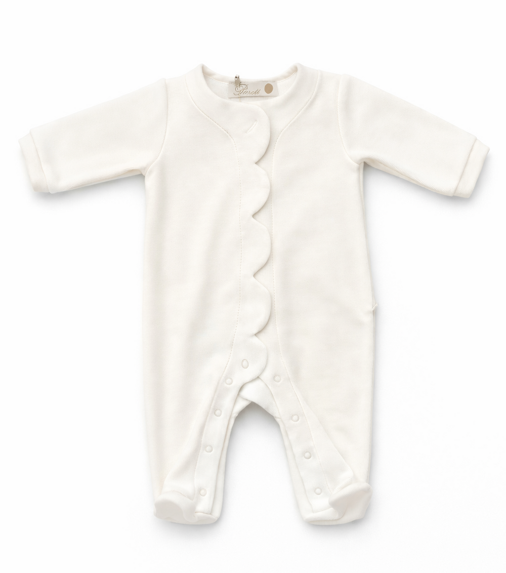 basic velours babypakje met schulprand van het merk pureté du bebé