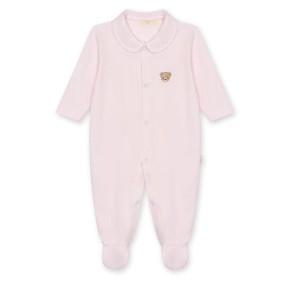 Babypakje in lictroze met geborduurde teddybeer van Baby Gi 
