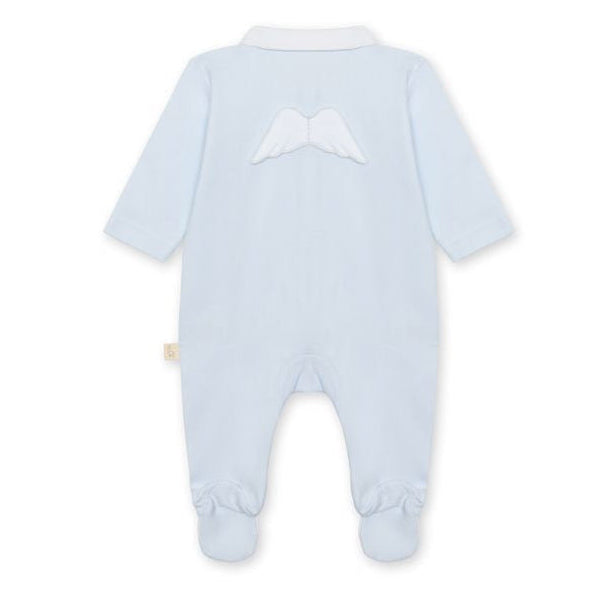 Lichtblauw katoen babypakje met vleugels van Baby Gi