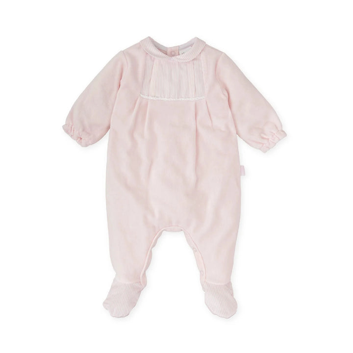 Zacht velours babypakje in lichtroze van het merk Tutto Piccolo