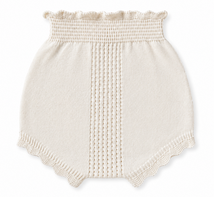 Ajour gebreide bloomer in organic katoen van Wedoble