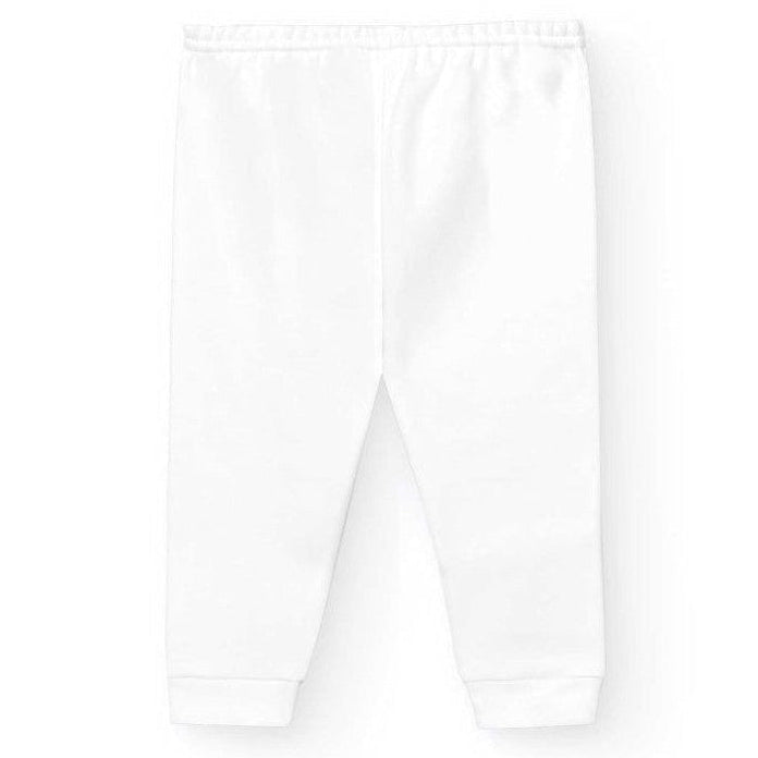 Wit unisex basis broekje zonder voetjes van het Spaanse merk Babidu