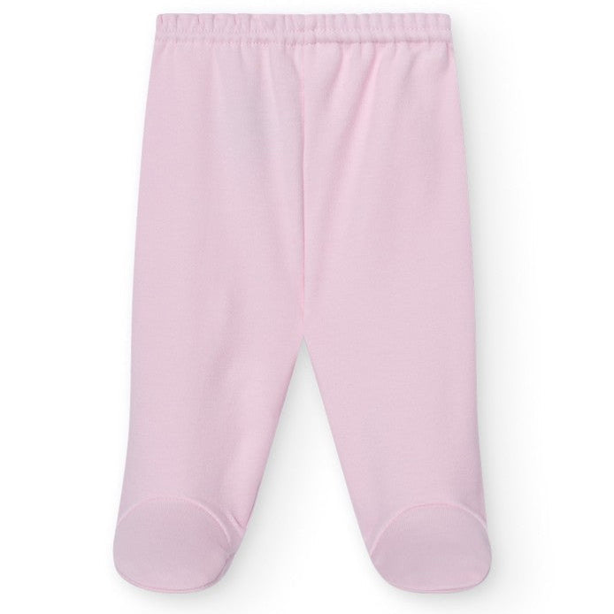 lichtroze broekje met voetjes in zacht katoen van babidu 