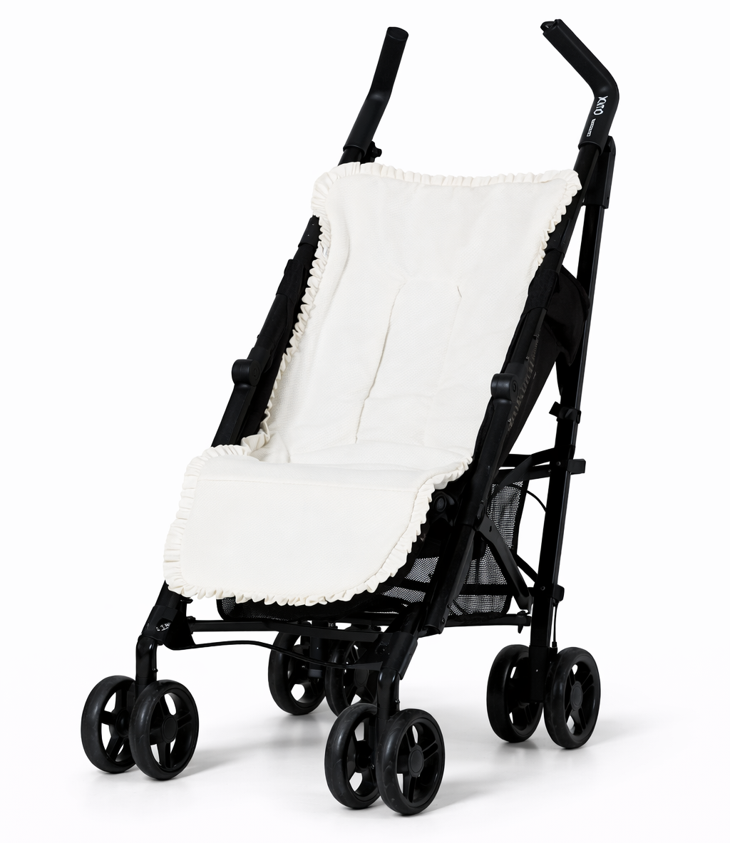 Beige buggyhoes in pique katoenen stof 