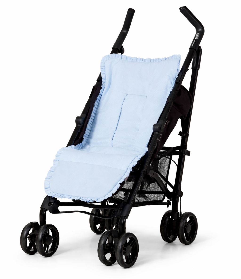 lichtblauwe pique katoenen buggyhoes 