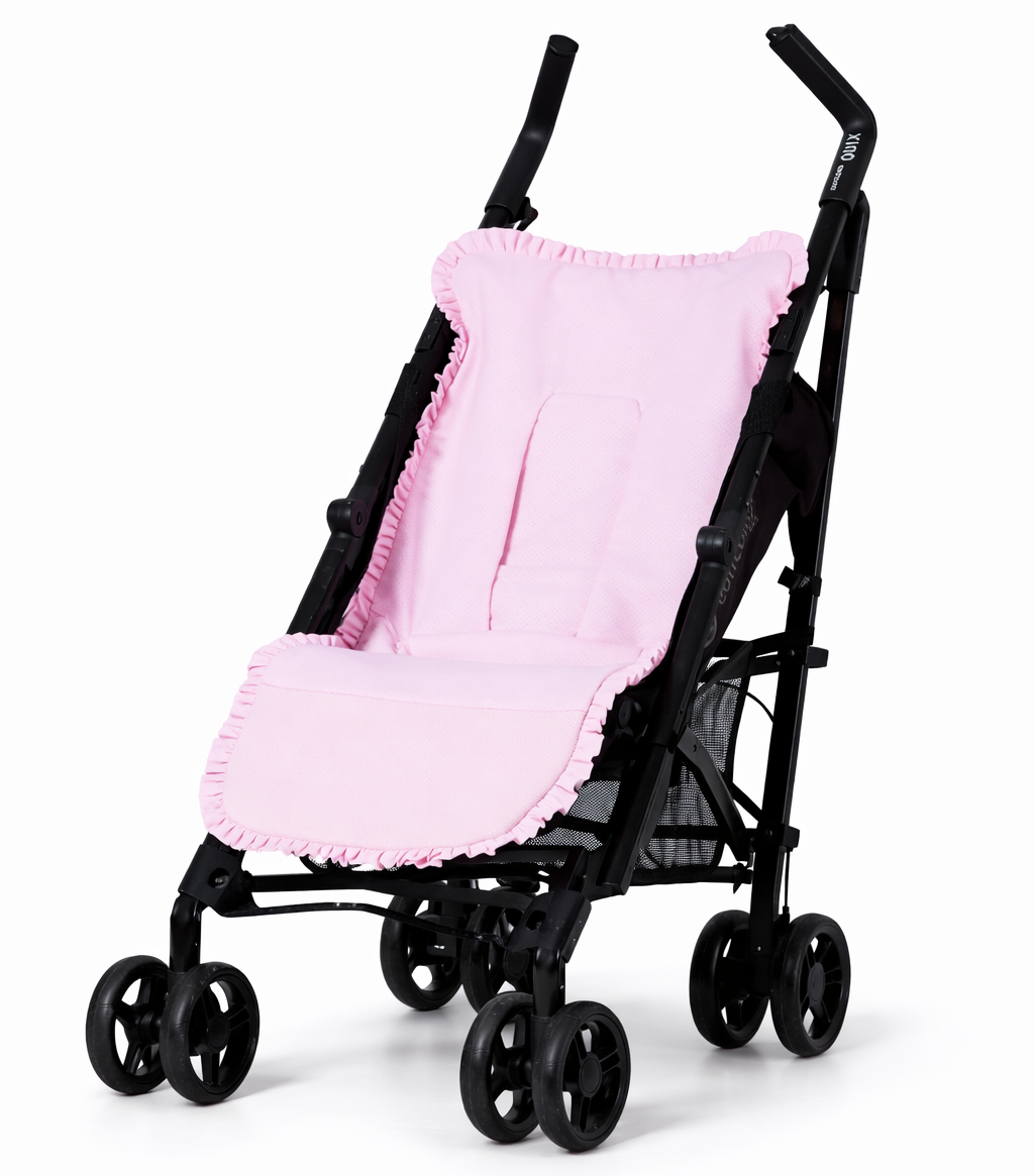 lichtroze buggyhoes in pique katoenen stof 