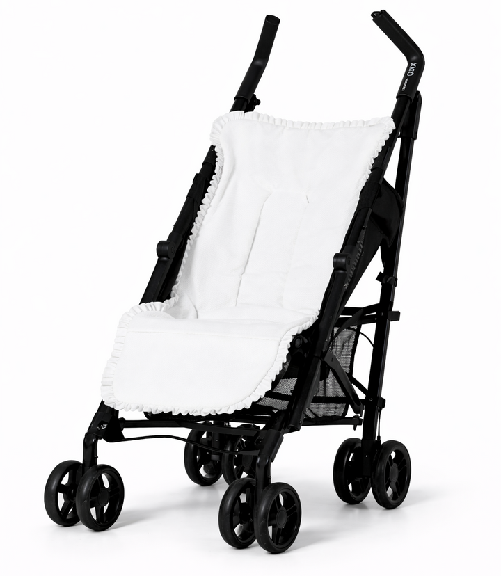 pique katoenen buggyhoes in wit 