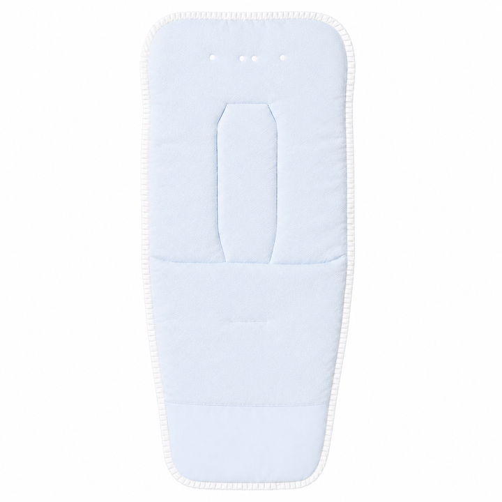 Lichtblauwe buggy hoes met witte details