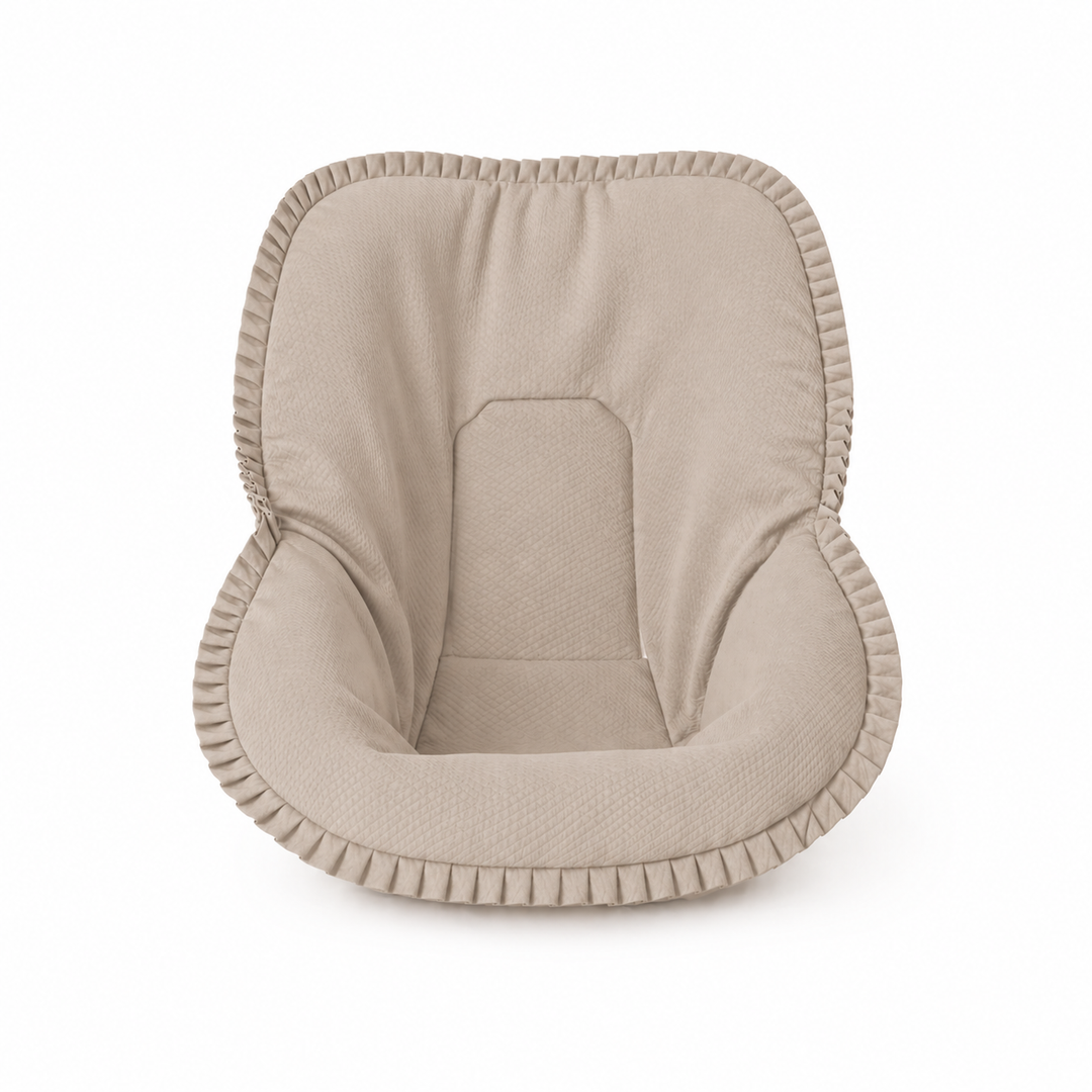 camelkleurige Cybex cover in pique katoenen stof 