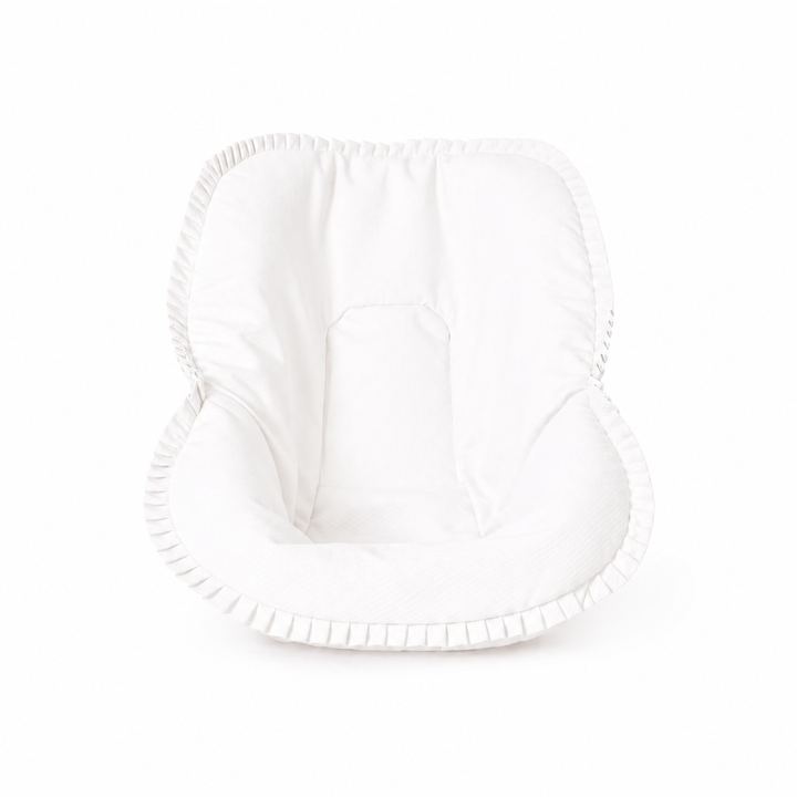 Witte Cybex autostoel cover in pique katoenen stof 