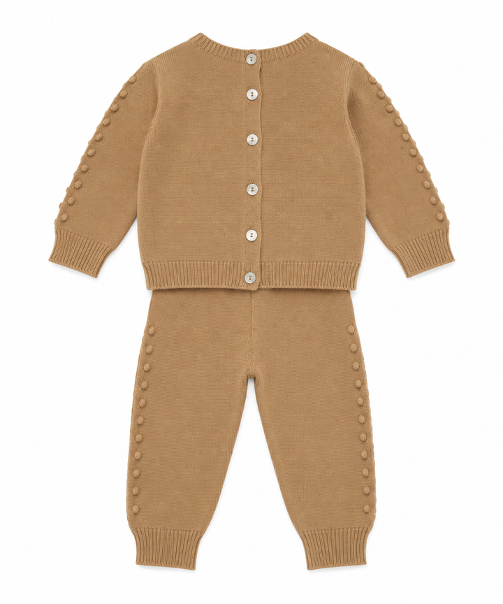 Wedoble 2-delige merino wollen babyset cognac | Unisex
