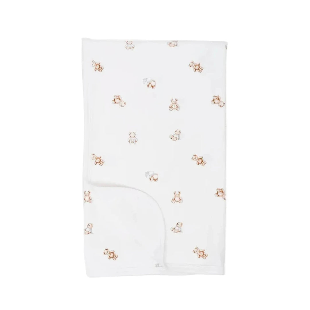 Pima katoenen deken met teddybeer print van LIVLY