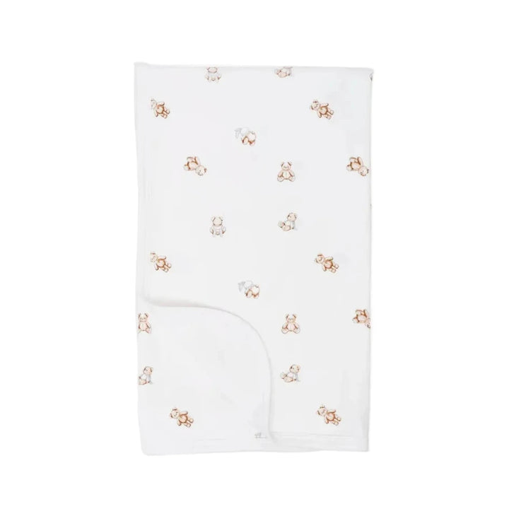 Pima katoenen deken met teddybeer print van LIVLY
