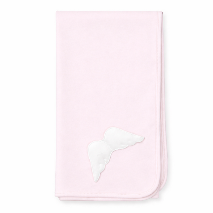 Lichtroze babydekentje met wings in katoen van Baby Gi 
