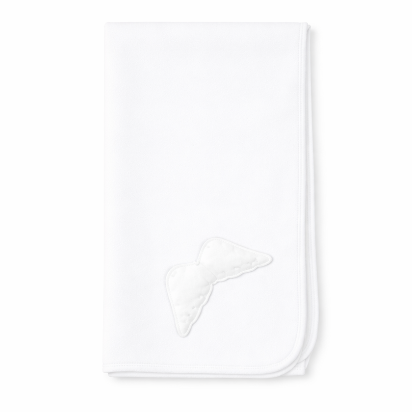 Wit babydekentje van katoen met wings van Baby Gi 