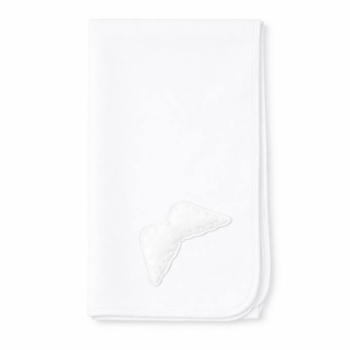 Wit babydekentje van katoen met wings van Baby Gi 