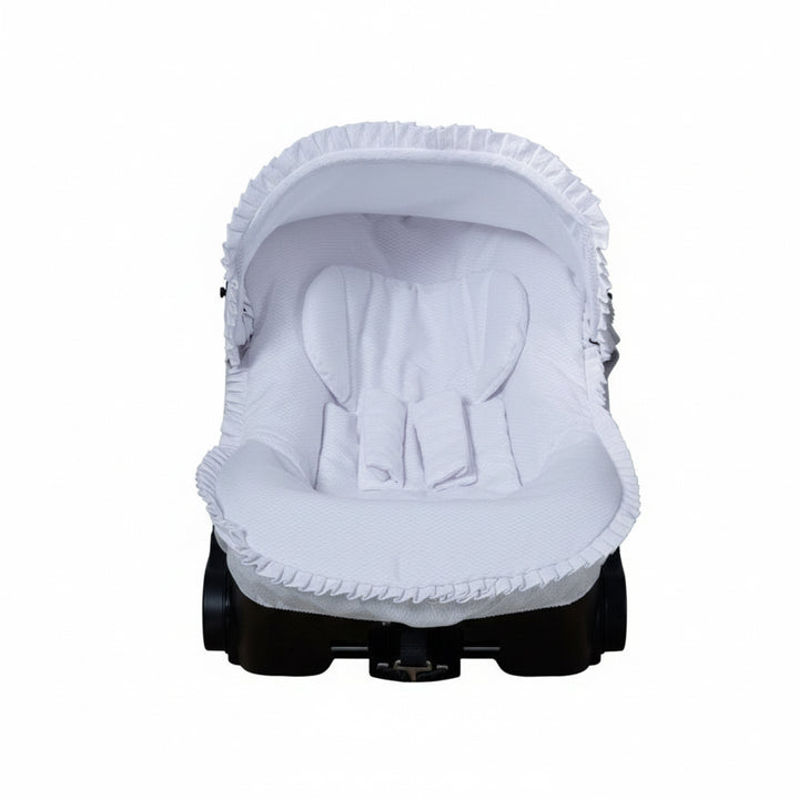 Doona cover in witte pique stof 