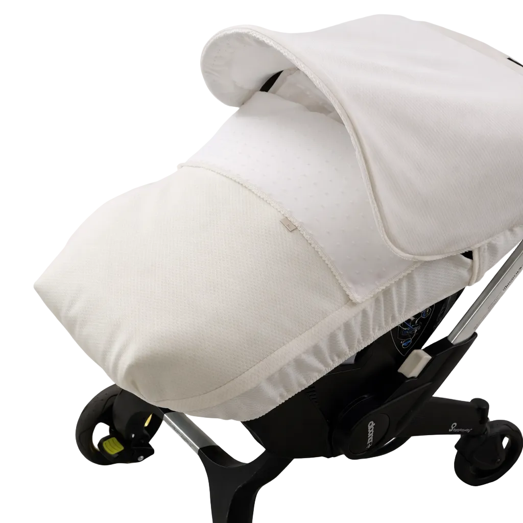 Doona Cover in plumenti katoenen stof in beige