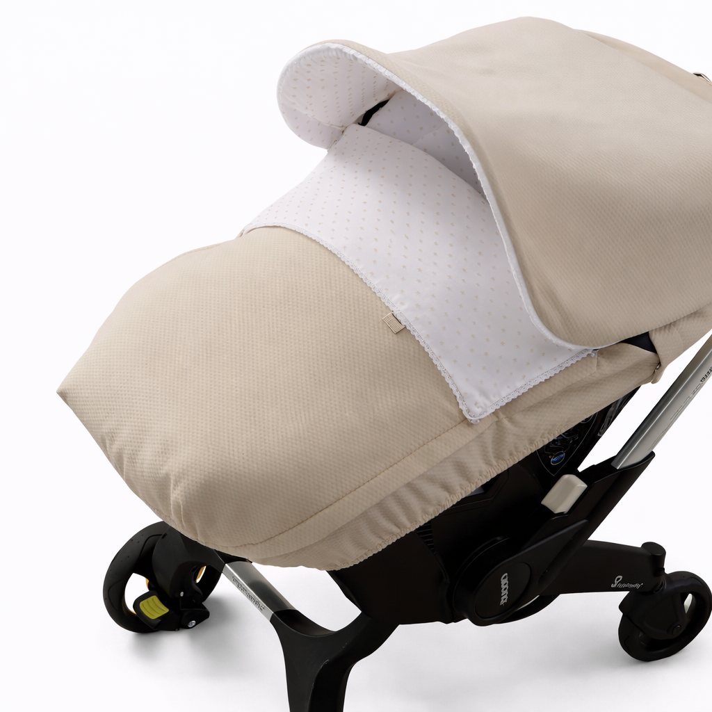 Camel kleurige plumenti en pique katoenen Doona Cover