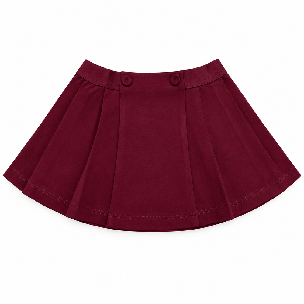 burgundy plooirokje van dr. kid