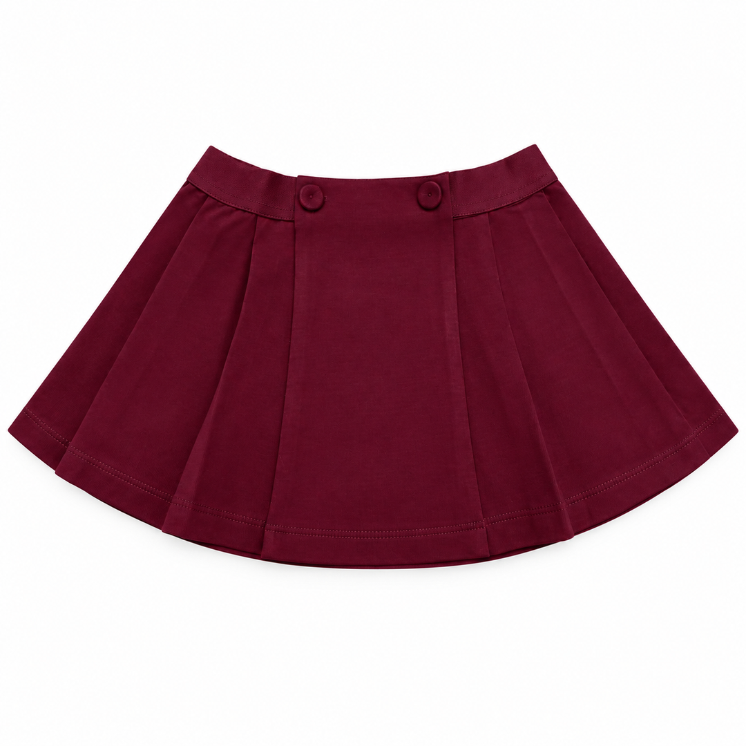burgundy plooirokje van dr. kid