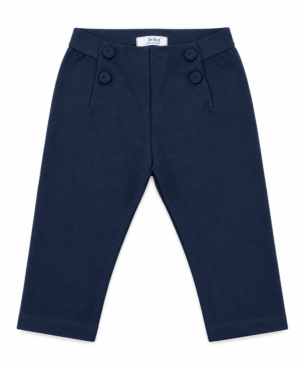 donkerblauwe legging met sierknopen van dr. kid