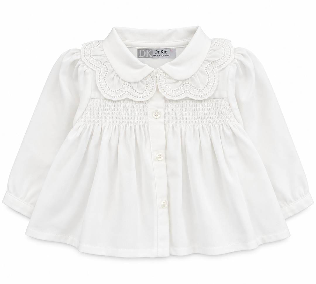 a-lijn blouse met broderie kraag van dr.kid