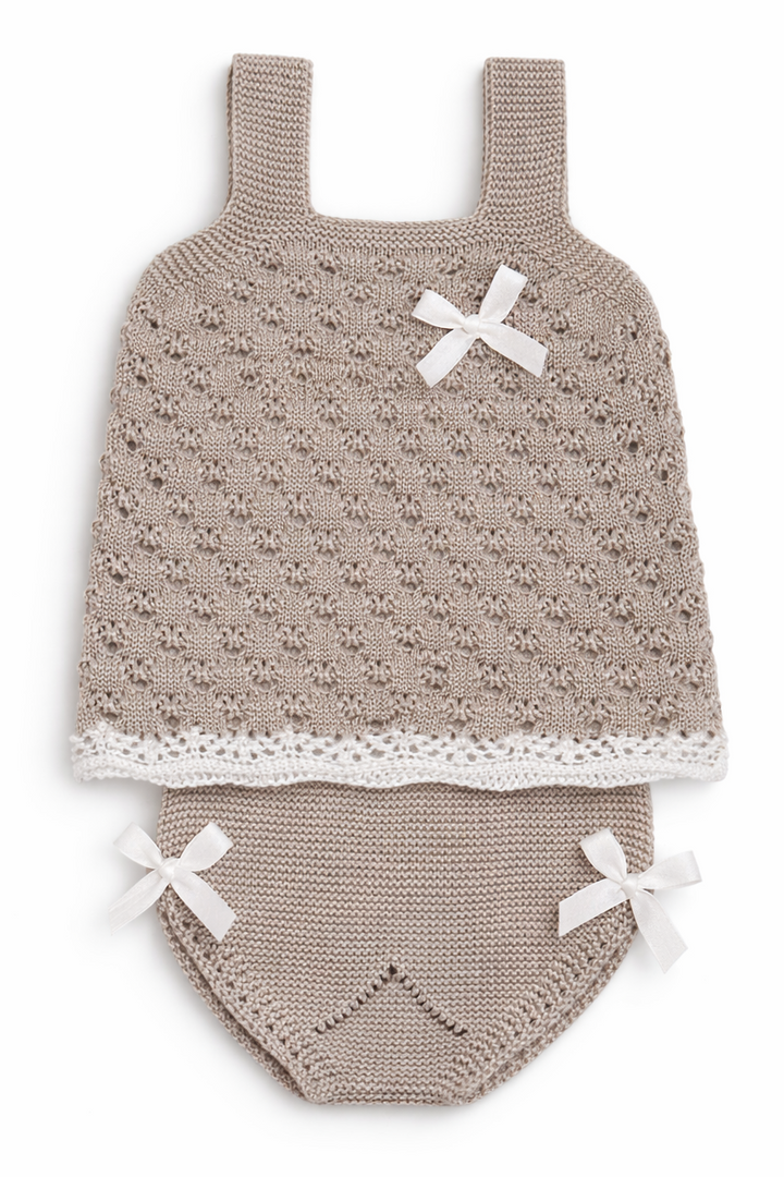 Setje gebreid bloomer + top - Mac Ilusion