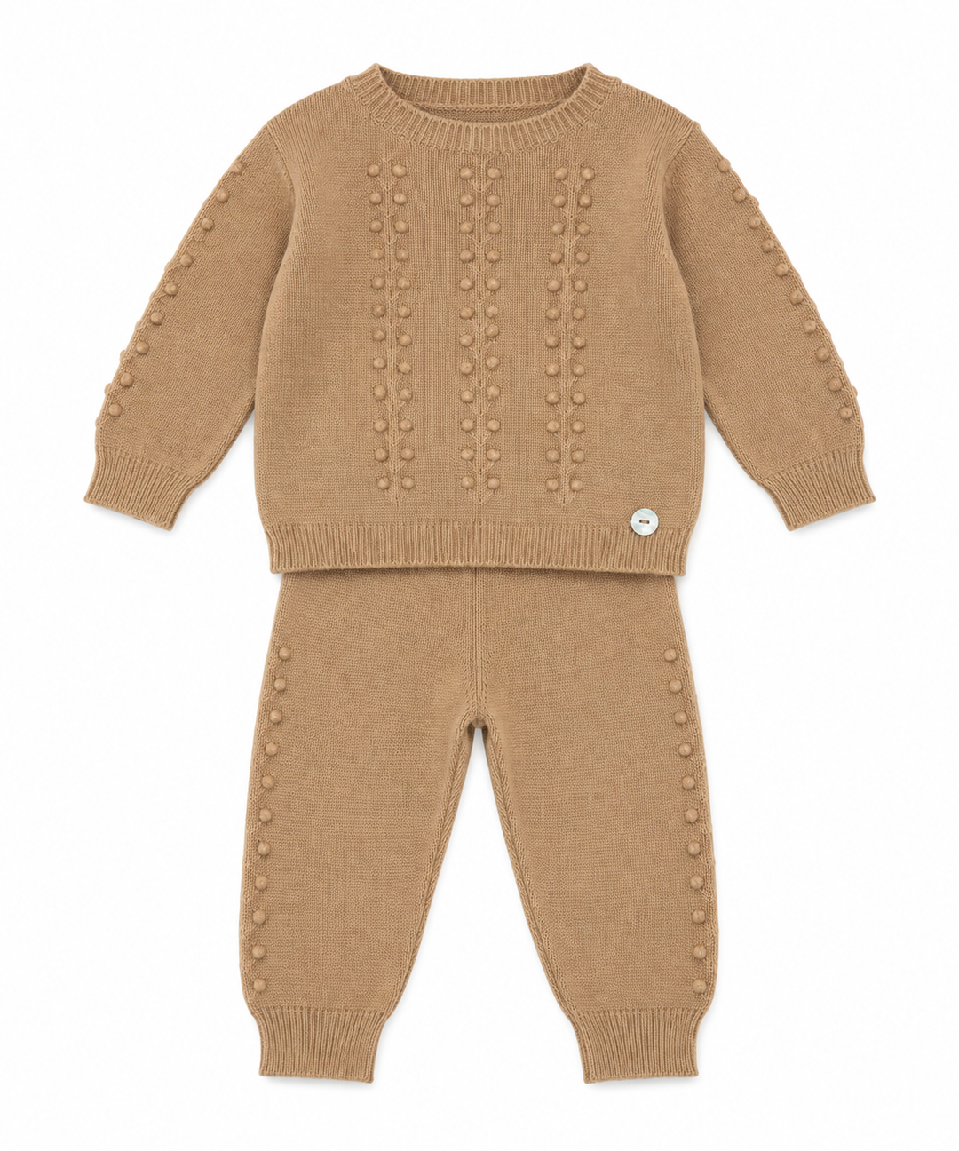 Wedoble 2-delige merino wollen babyset cognac | Unisex