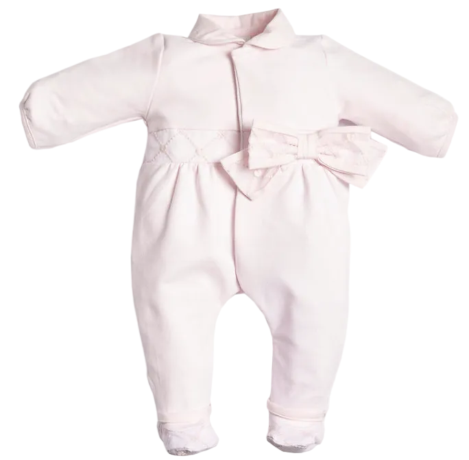 First My First Collection babypakje roze met strik newborn