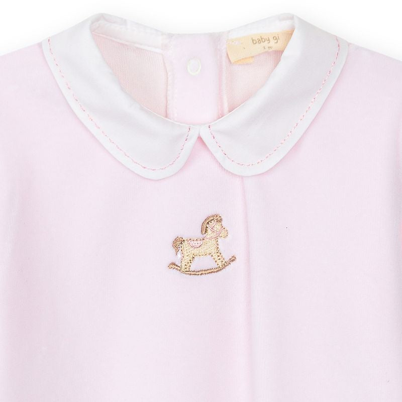 Baby Gi Velours Boxpakje met Hobbelpaardje