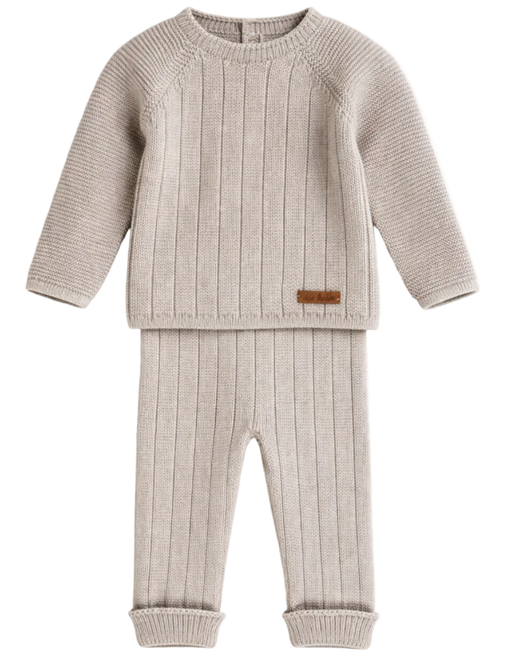 Mac Ilusion baby pakje camel gebreid set