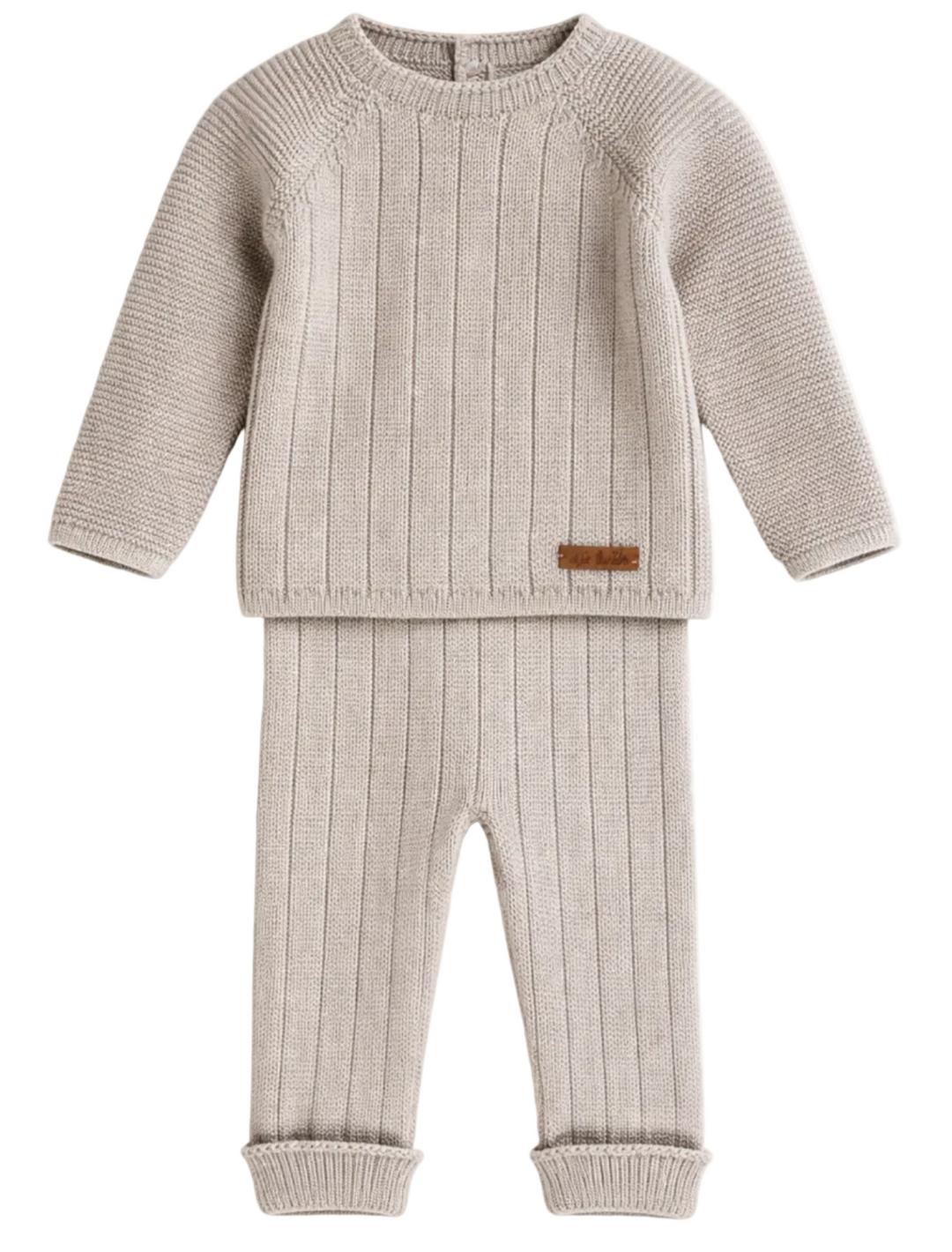 Mac Ilusion baby pakje camel gebreid set
