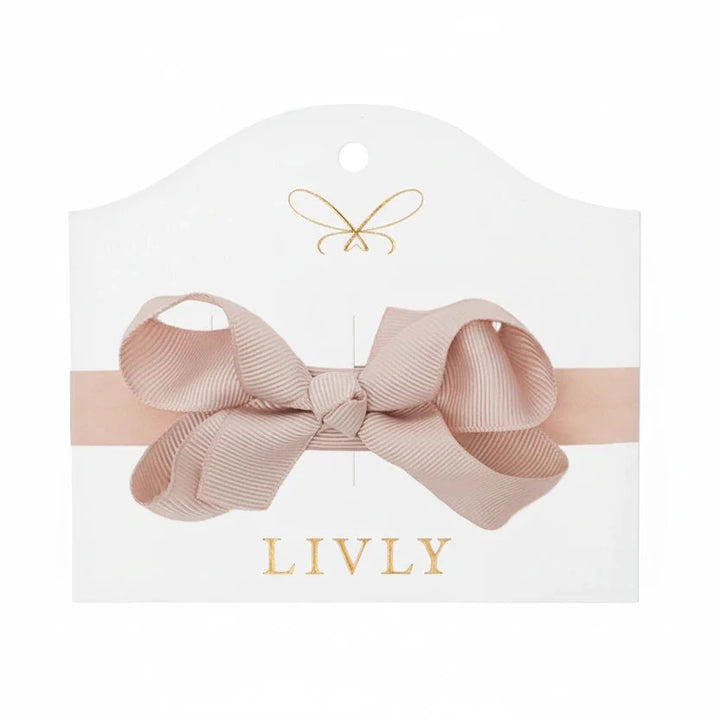 Beige haarband met strik van LIVLY